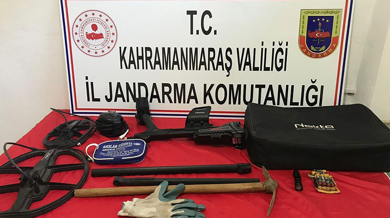 Kahramanmaraş’ta kaçak kazı yaptığı