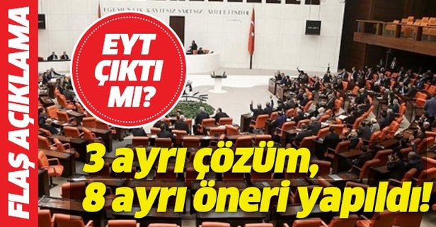 EYTliler için 3 ayrı çözüm 8 ayrı öneri