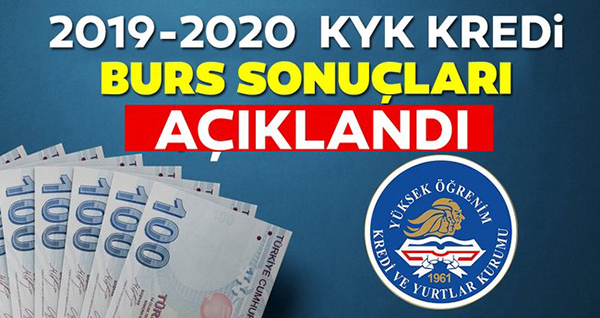 2020 KYK burs ve kredi sonucu sorgulama sayfasında açıklandı!