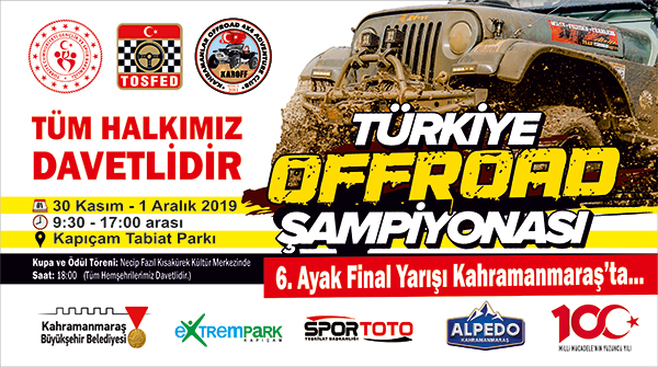 Türkiye Offroad Şampiyonası Kahramanmaraş’ta