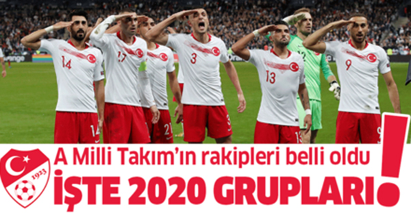 A Milli Takım'ın EURO 2020'deki rakipleri belli oldu