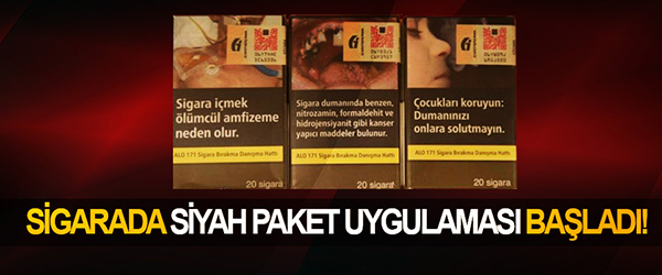 SİGARADA SİYAH PAKET UYGULAMASI BAŞLADI