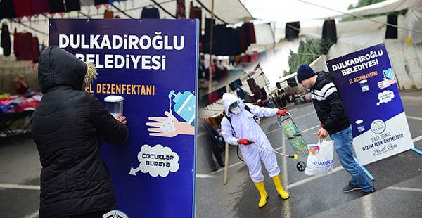 Dulkadiroğlu Belediyesi Pazarcı Esnaflarına Eldiven Ve Maske Dağıttı