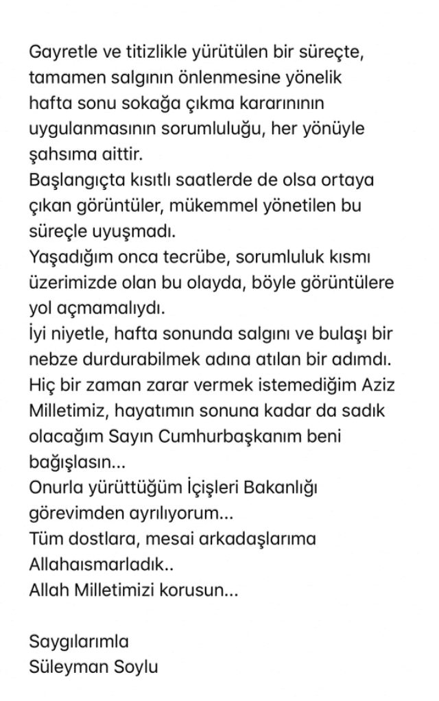 son dakika icisleri bakani suleyman soylu istifa 13116375 9865 m