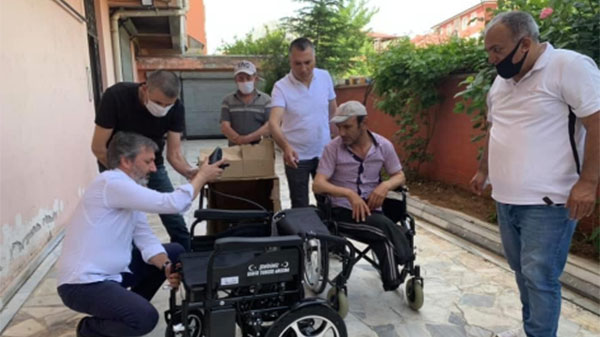 İdlip’ten Elbistan’a Akülü Engelli Aracı