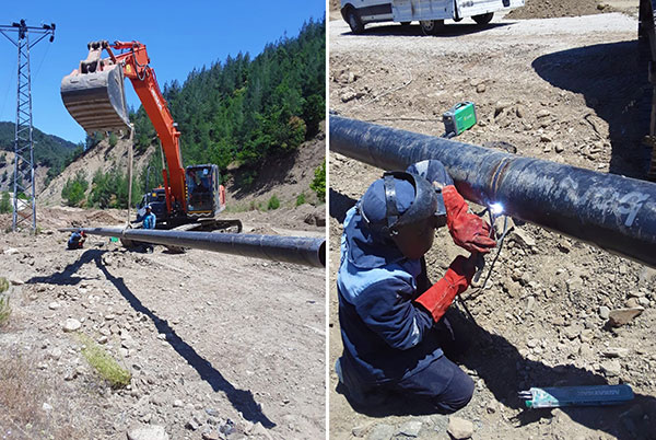 KARBASAN’DA İSALE HATTI YENİLENİYOR