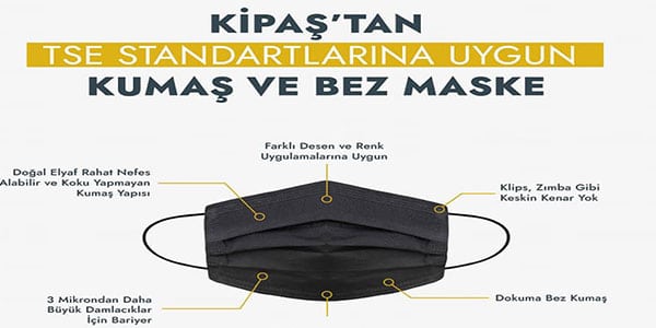 Kipaş Tekstil Tüm Standartlara Uygun Maske Bezi Üretimine Başladı