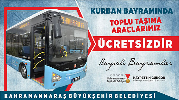 Kurban Bayramında Toplu Taşıma Ücretsiz