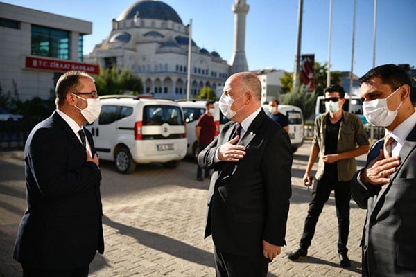 VALİ ÖMER FARUK COŞKUN AFŞİN'i ZİYARET ETTİ