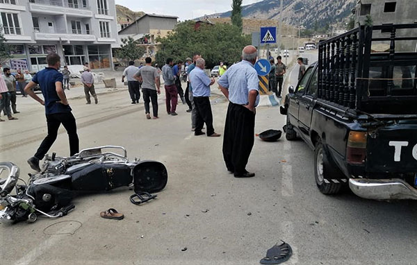 Kahramanmaraş’ın Çağlayancerit ilçesinde motosiklet