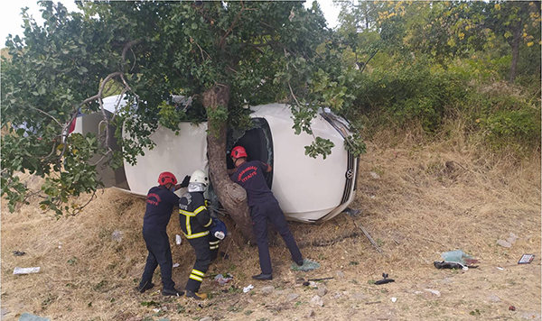 Kahramanmaraş’ta kontrolden çıkan otomobilin