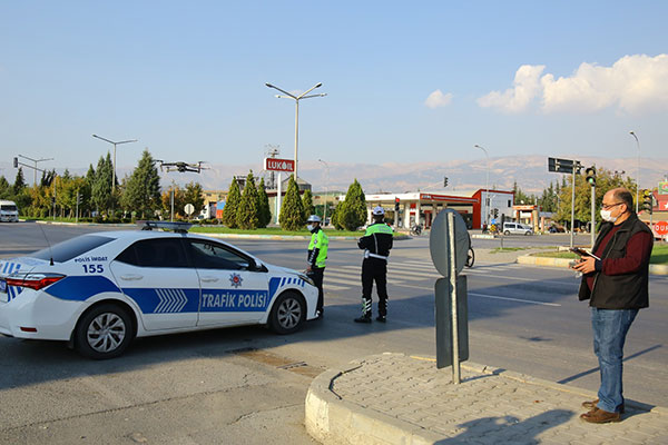 Kahramanmaraş’ta polis ekipleri uçangöz