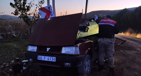 Kahramanmaraş’ta direksiyon hakimiyetini kaybeden