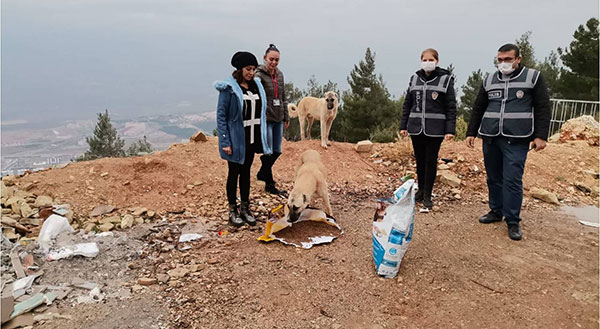 Kahramanmaraş’ta doğa ve hayvanları koruma polisi, hayvanların sesi derneği üyeleri