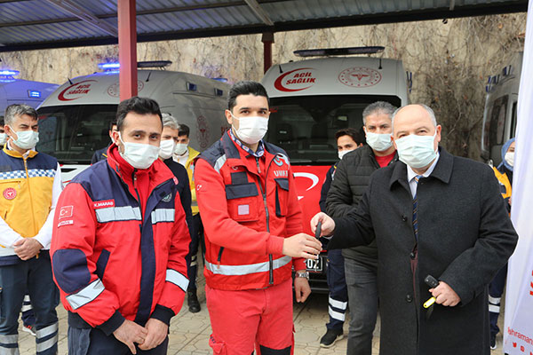 Kahramanmaraş’ta 10 Yeni Ambulansın Devir Teslim Töreni Gerçekleştirildi