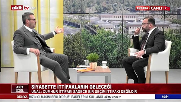 Mahir Ünal, “CHP'den Türkiye'ye bakmamak lazım”