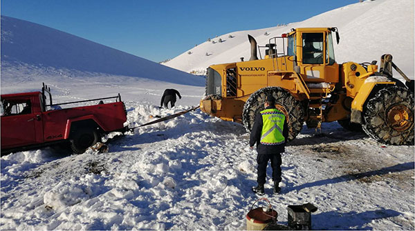 Kahramanmaraş’ta etkili olan kar