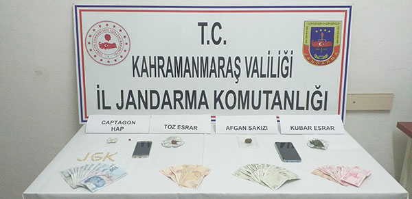 Kahramanmaraş’ta uyuşturucudan 2 kişi yakalandı