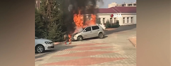 Kahramanmaraş’ta park halinde iken