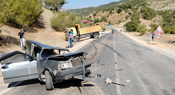 Kahramanmaraş’ın Onikişubat ilçesinde otomobil