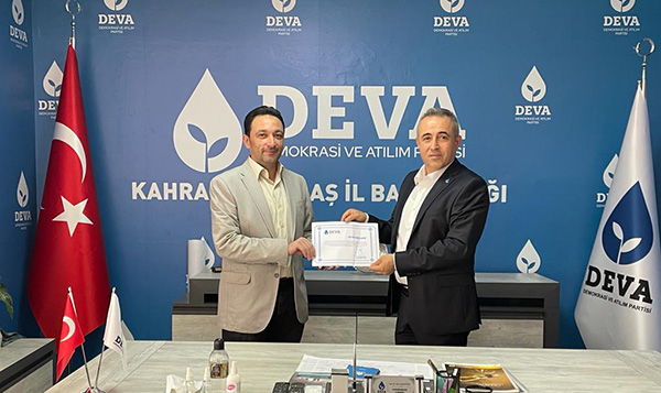 DEVA PARTİSİ ONİKİŞUBAT BAŞKANI HAKAN DEDEOĞLU OLDU