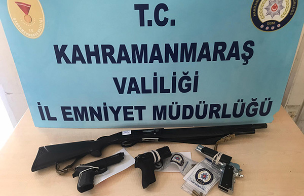 Kahramanmaraş’ta yasa dışı silah kullanan 6 kişi yakalandı Kahramanmaraş’ta polis ekiplerince son bir hafta içerisinde yasa dışı silah