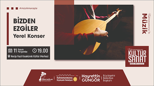 ‘Bizden Ezgiler’ Konseri Yarın