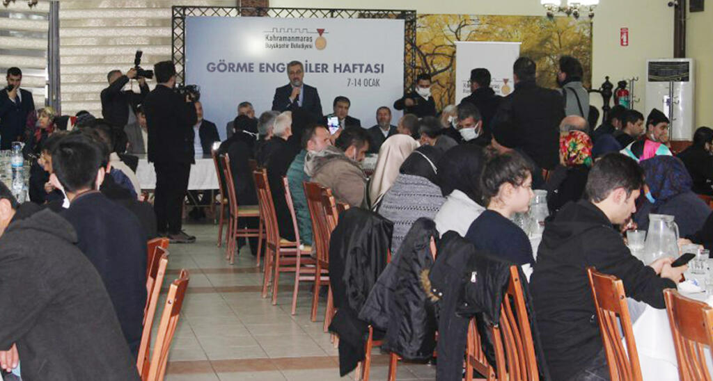 Kahramanmaraş görme engelliler teşekkür etti