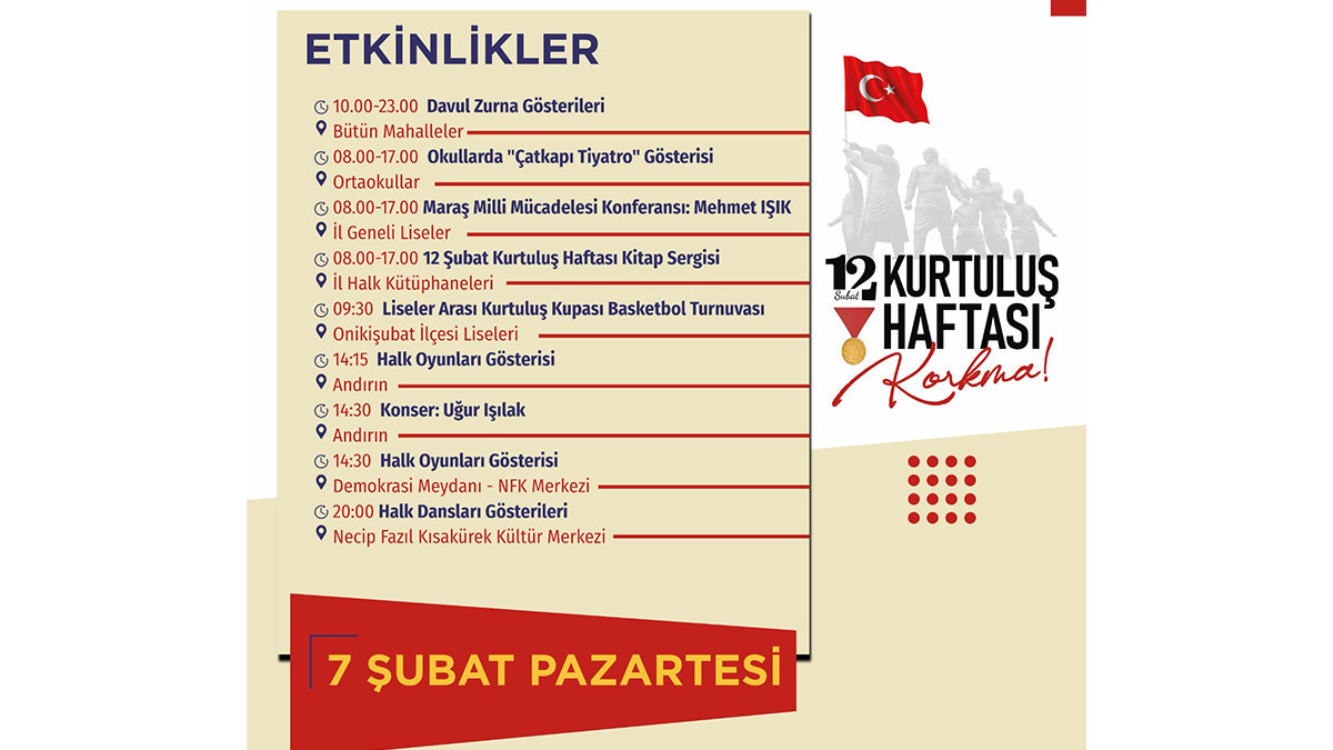 Kurtuluş Haftası etkinlikleri kapsamında