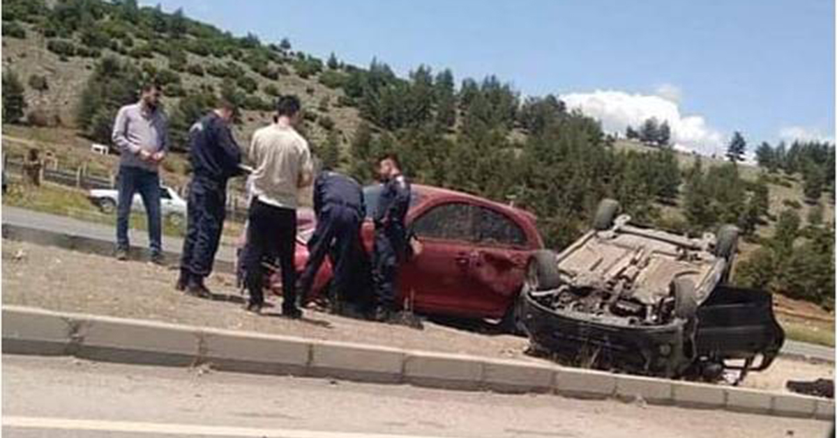 Kahramanmaraş’ta iki otomobilin çarpışması