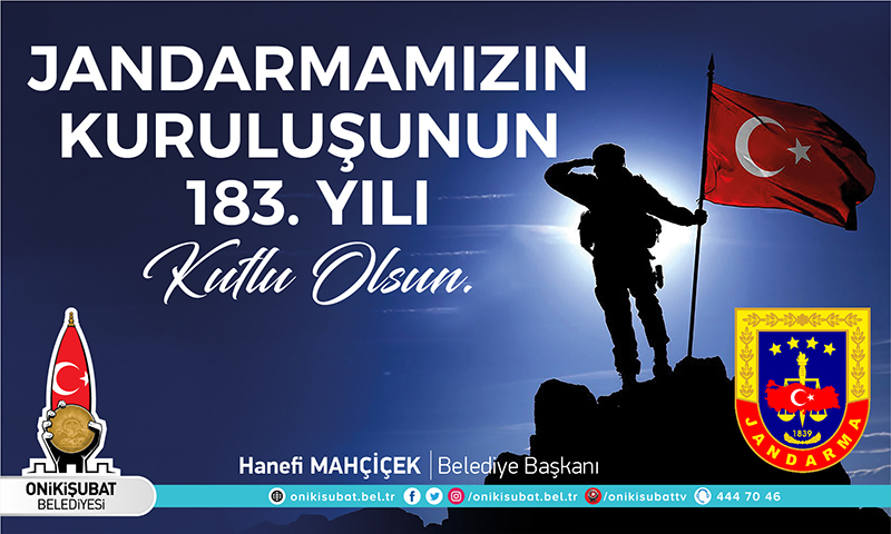 Baskan Mahcicekten Jandarmanin 183uncu kurulus yil donumu mesaji