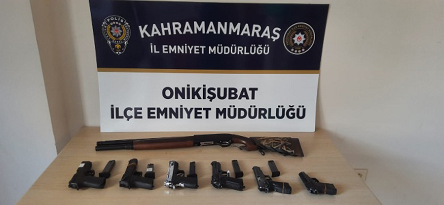 KAHRAMANMARAŞ’TA 16 ŞÜPHELİ ŞAHISTAN, 20 ADET SİLAH ELE GEÇİRİLDİ