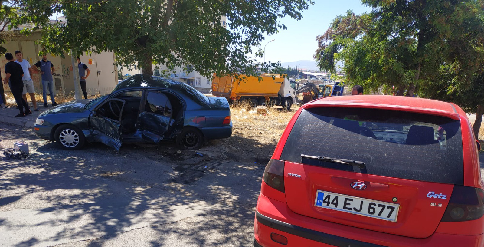 Kahramanmaraş’ta iki otomobilin çarpışması