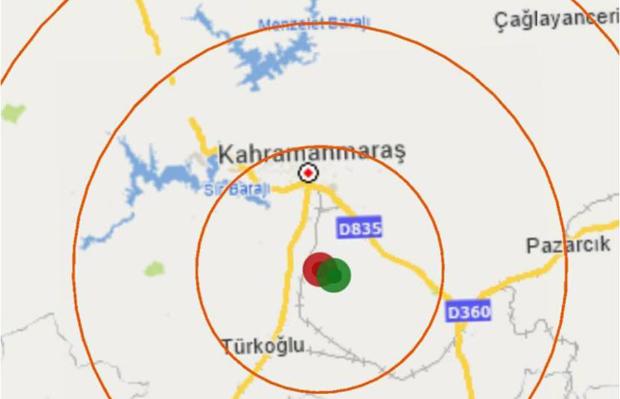 Kahramanmaraş’ta 2.9 şiddetinde deprem