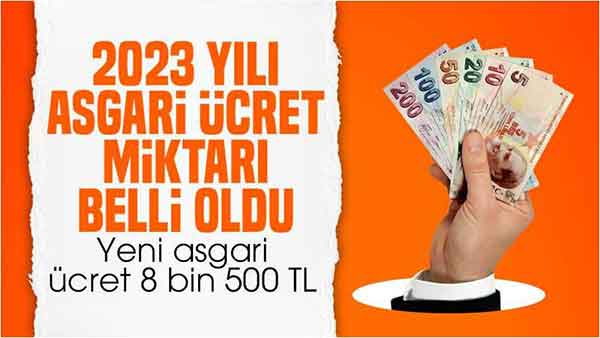 2023 yılı asgari ücreti