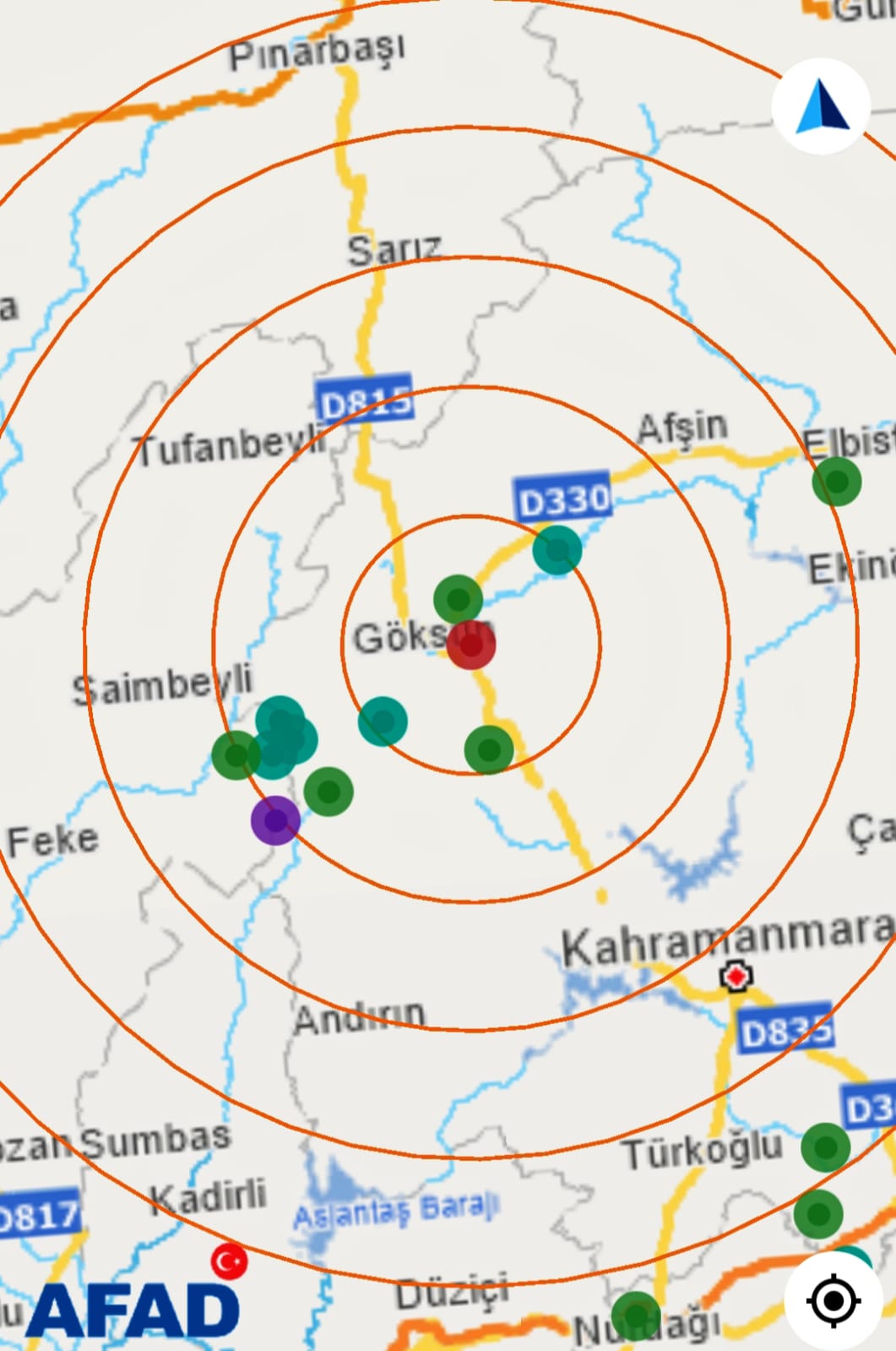  Kahramanmaraş’ın Göksun içesinde 4.7