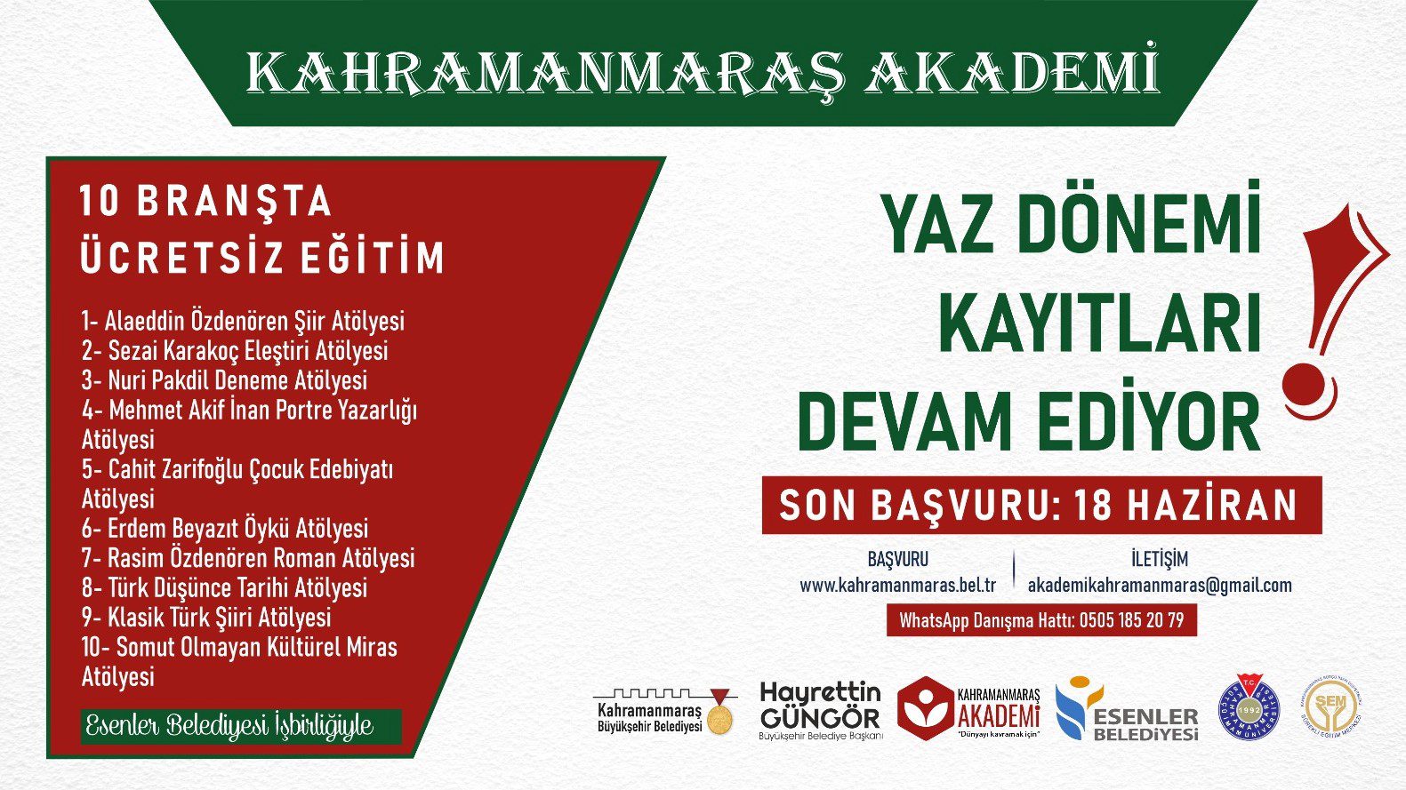 Kahramanmaraş Akademi’de Yeni Dönem