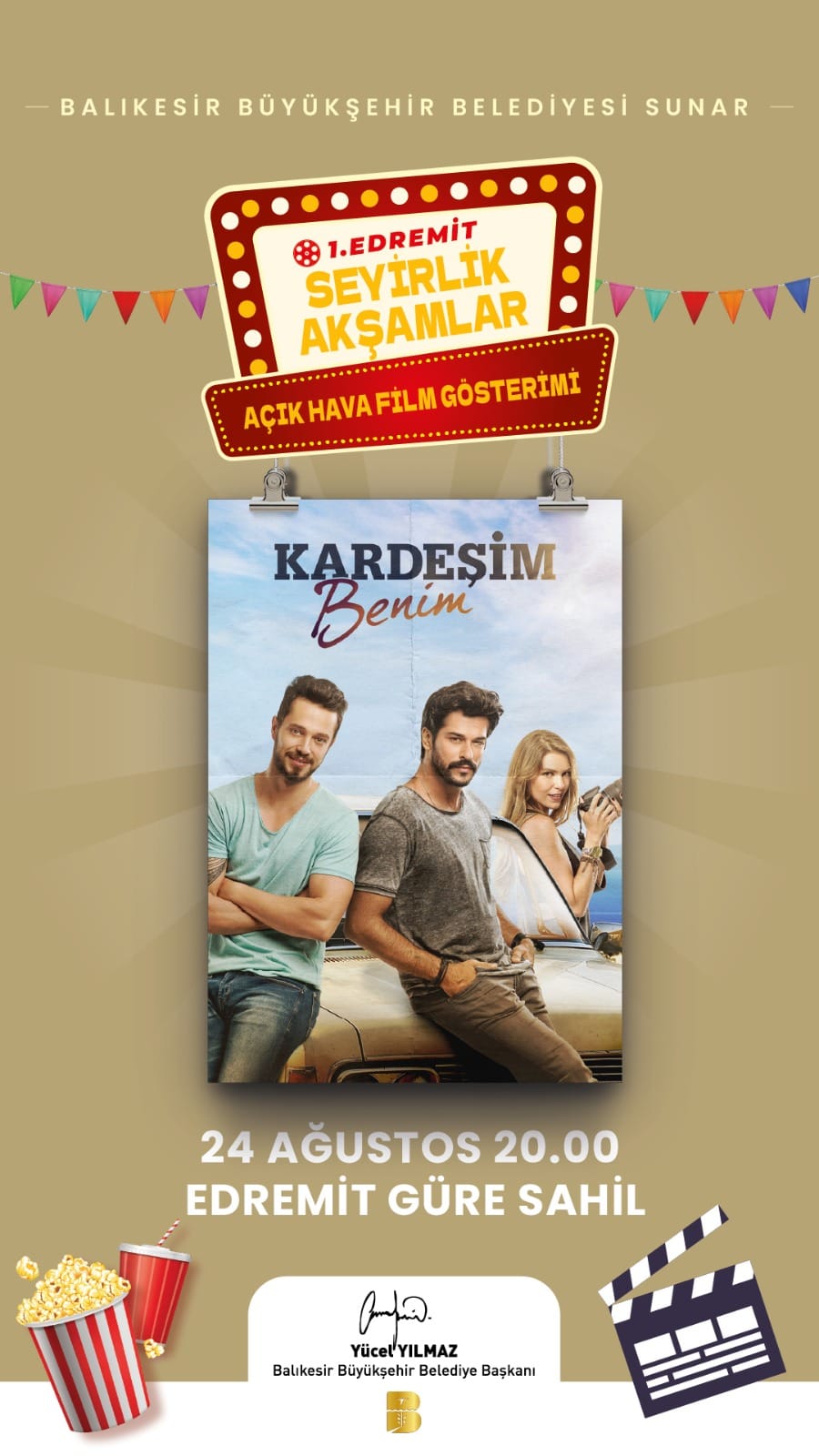 Edremit Seyirlik Akşamların konuğu Türkan Şoray Büyükşehir Belediyesi tarafından Bandırma’da