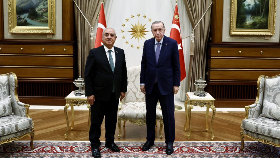 Cumhurbaşkanı Recep Tayyip Erdoğan, Demokratik Sol Parti (DSP) Genel Başkanı
