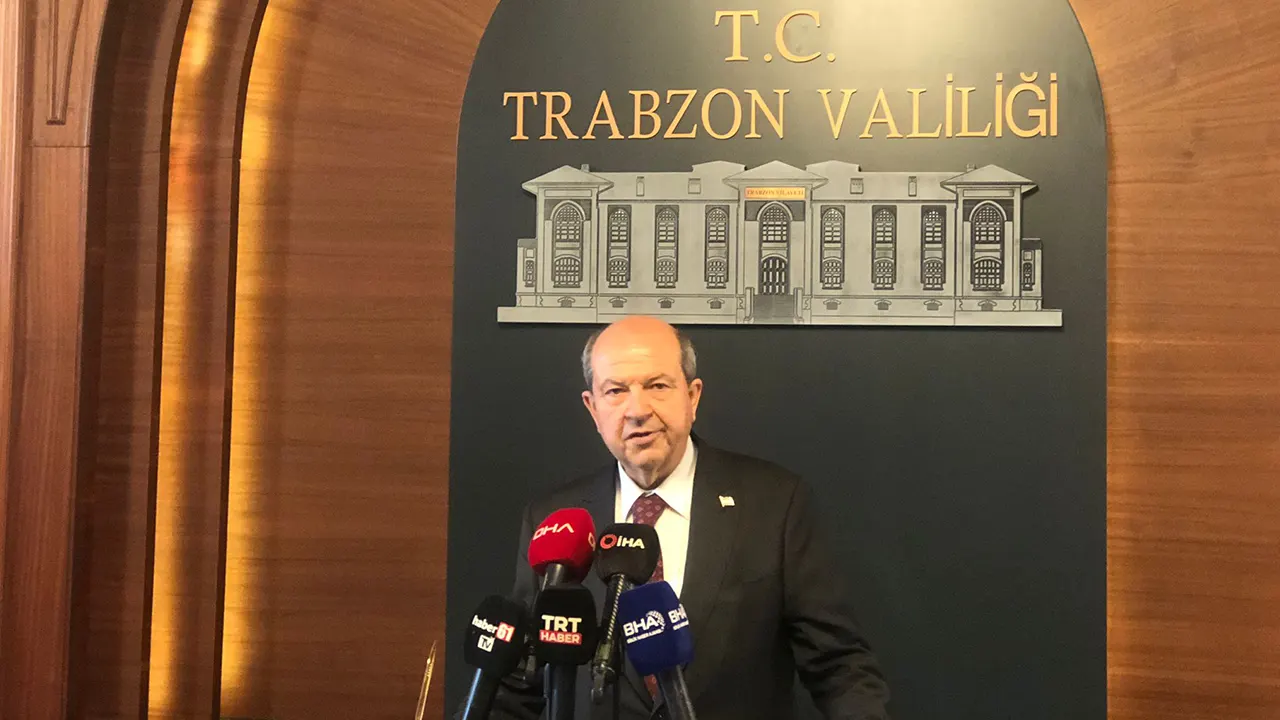 Trabzon’a ziyarette bulunan Kuzey Kıbrıs Türk Cumhuriyeti Cumhurbaşkanı Ersin Tatar