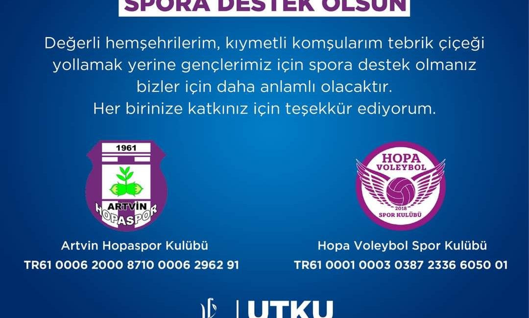 Hopa’nın yeni Belediye Başkanı olarak seçilen Utku Cihan, tebrik amacıyla