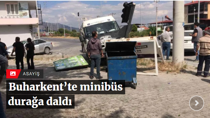   Aydın’ın Buharkent ilçesinde meydana gelen 3 araçlı zincirleme