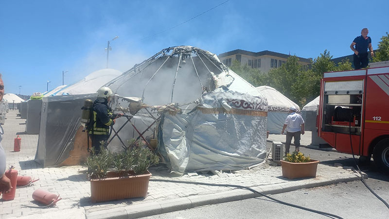 Kahramanmaraş’ta çadır yangını korkuttu
Kahramanmaraş’ta