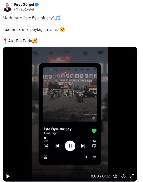 Başkan Görgel’den Ağustos Fuarı Paylaşımı 1 Sosyal Medya
