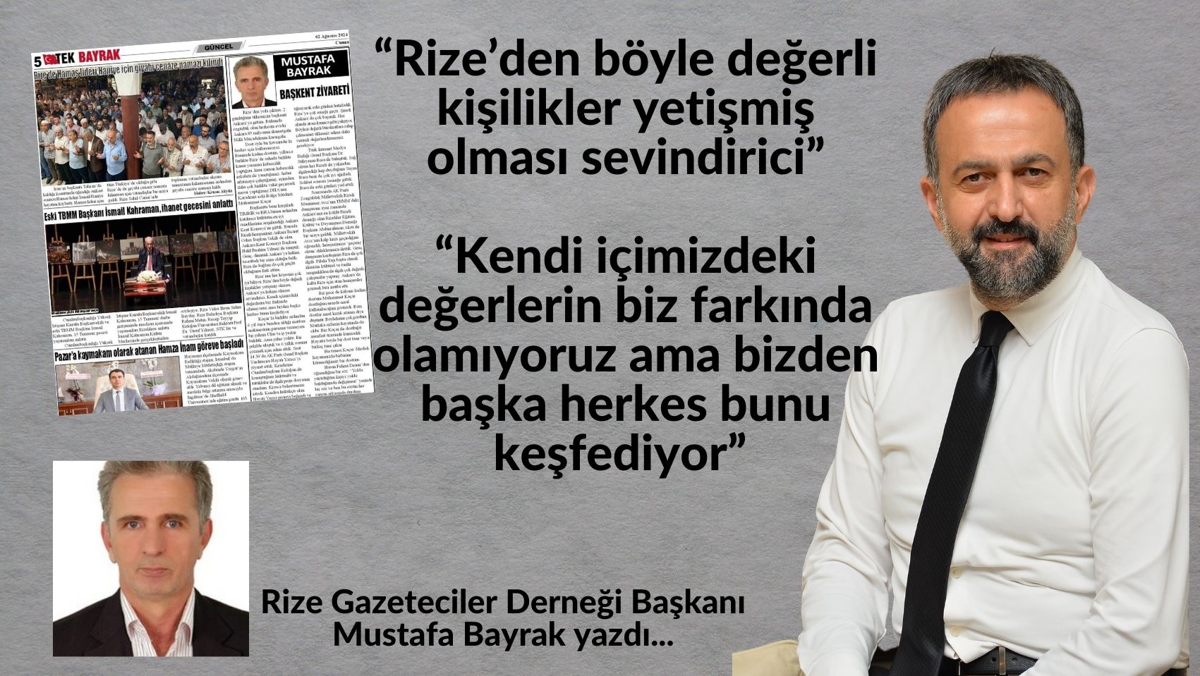 Rize Gazeteciler Derneği Başkanı Bayrak, Ankara izlenimlerini köşesine taşıdı