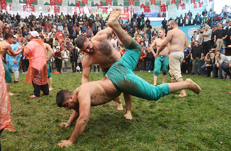 Bertiz Boyalı Güreş Festivali Coşkuyla Tamamlandı