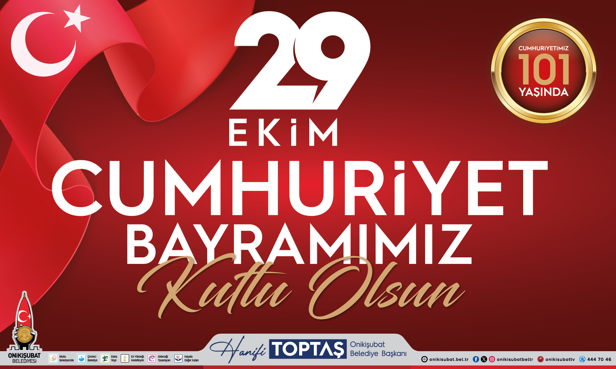 Ekim Cumhuriyet Bayrami Led x px