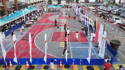 Büyükşehir Belediyesi öncülüğünde düzenlenen 3 x 3 basketbol turnuvası start