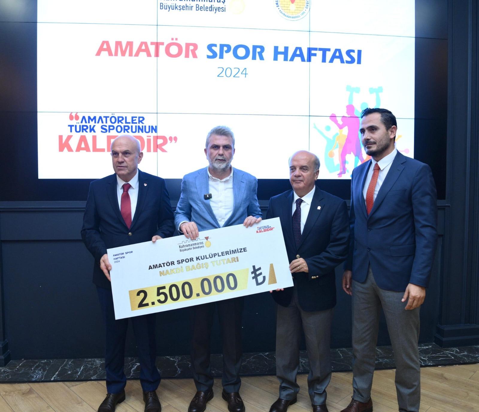 Kahramanmaraş Büyükşehir Belediyesi’nden Amatör Spor Kulüplerine 2.500.000 TL Destek