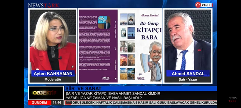 KİTAPÇI BABA AHMET SANDAL NEWS TURK TV’de CANLI YAYINDA 